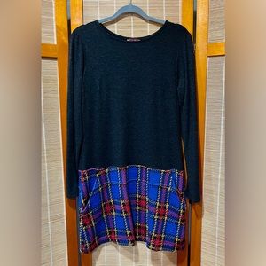 ISLE by Melis Kozan drop waist tweed dress, size M